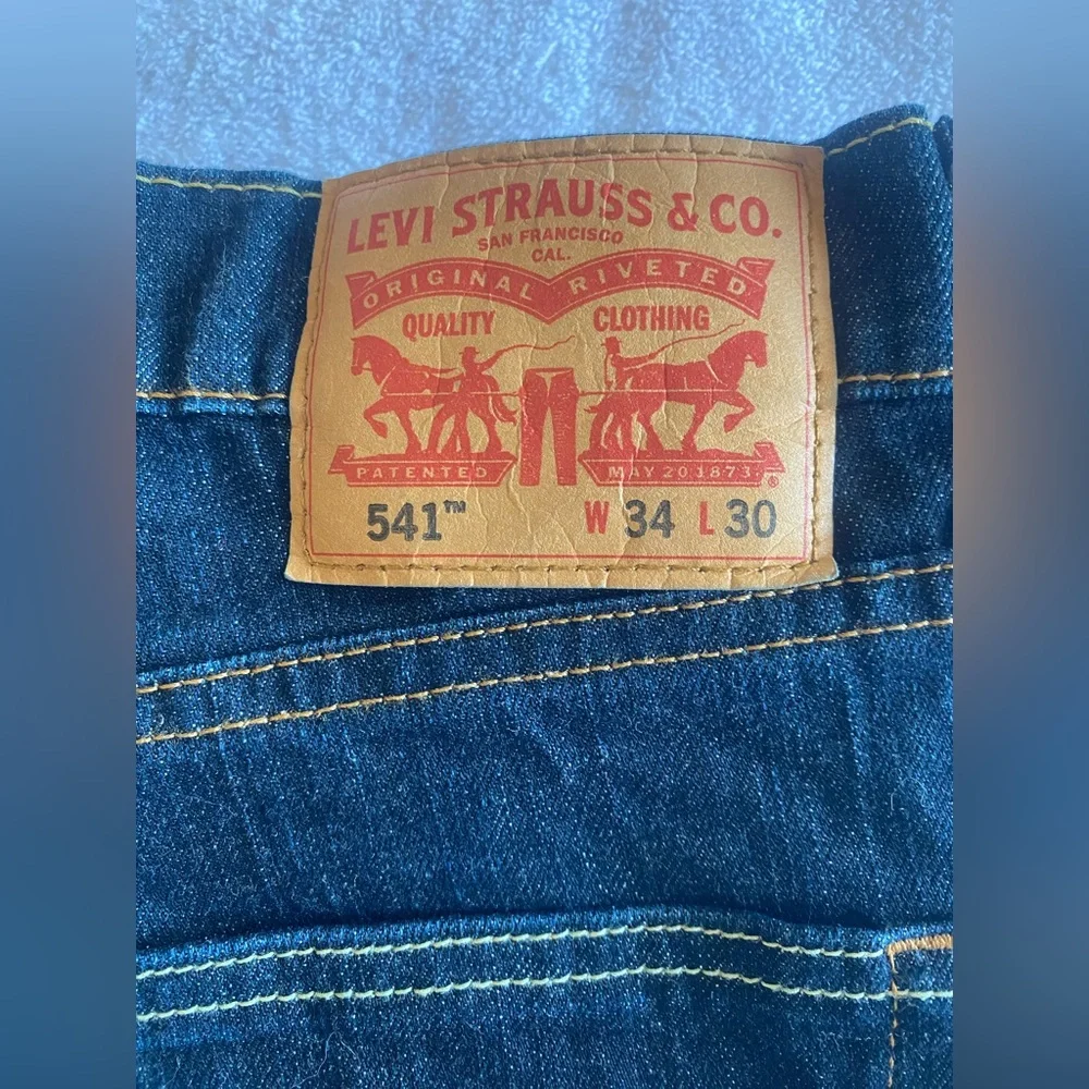 Levi's Indigo Denim Jeans with Cream Pocket‎ men size w34 l 30